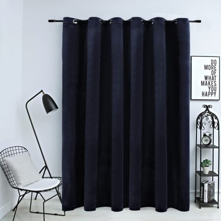 Blackout curtain with metal rings black velvet 290x245 cm by vidaXL, Curtains and curtains - Ref: Foro24-134491, Price: 44,32...