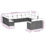 Garden sofa set 12 pieces with black synthetic rattan cushions by , Garden sets - Ref: Foro24-3226440, Price: 699,53 €, Disco...