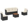 6-piece garden sofa set and black synthetic rattan cushions by , Garden sets - Ref: Foro24-3255874, Price: 332,68 €, Discount: %