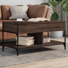 Brown metal engineered wood coffee table 100x50x50 cm by , Coffee table - Ref: Foro24-845370, Price: 80,99 €, Discount: %