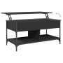 Mesa de centro madera de ingeniería y metal negro 100x50x50 cm de , Mesas de centro - Ref: Foro24-845366, Precio: 80,71 €, De...