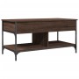 Mesa de centro madera ingeniería metal marrón 100x50x50 cm de , Mesas de centro - Ref: Foro24-845370, Precio: 80,71 €, Descue...