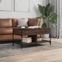 Brown metal engineered wood coffee table 100x50x50 cm by , Coffee table - Ref: Foro24-845370, Price: 80,84 €, Discount: %