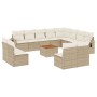 Set sofás de jardín con cojines 13 pzas ratán sintético beige de , Conjuntos de jardín - Ref: Foro24-3257143, Precio: 962,48 ...