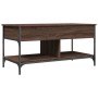 Mesa de centro madera ingeniería metal marrón 100x50x50 cm de , Mesas de centro - Ref: Foro24-845370, Precio: 80,71 €, Descue...