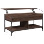 Brown metal engineered wood coffee table 100x50x50 cm by , Coffee table - Ref: Foro24-845370, Price: 80,84 €, Discount: %