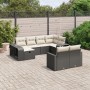 Gartensofa-Set 10-teilig mit schwarzen synthetischen Rattankissen von , Gartensets - Ref: Foro24-3266236, Preis: 559,31 €, Ra...