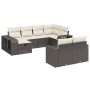 Gartensofa-Set 10-teilig mit schwarzen synthetischen Rattankissen von , Gartensets - Ref: Foro24-3266236, Preis: 559,31 €, Ra...