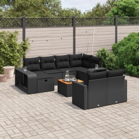 11-teiliges Gartensofa-Set und schwarze synthetische Rattankissen von , Gartensets - Ref: Foro24-3266255, Preis: 594,99 €, Ra...