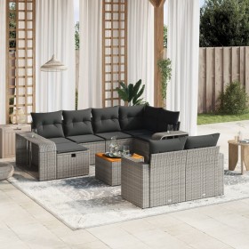 11-teiliges Gartensofa-Set und graue synthetische Rattankissen von , Gartensets - Ref: Foro24-3266260, Preis: 651,99 €, Rabat...