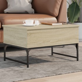 Engineering wood metal coffee table Sonoma oak 70x50x40 cm by , Coffee table - Ref: Foro24-845372, Price: 60,40 €, Discount: %