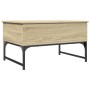 Mesa de centro madera ingeniería metal roble Sonoma 70x50x40 cm de , Mesas de centro - Ref: Foro24-845372, Precio: 63,77 €, D...