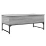 Sonoma gray metal engineered wood coffee table 100x50x40 cm by , Coffee table - Ref: Foro24-845379, Price: 76,23 €, Discount: %