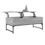 Sonoma gray metal engineered wood coffee table 100x50x40 cm by , Coffee table - Ref: Foro24-845379, Price: 76,23 €, Discount: %