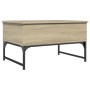 Mesa de centro madera ingeniería metal roble Sonoma 70x50x40 cm de , Mesas de centro - Ref: Foro24-845372, Precio: 63,77 €, D...