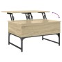 Engineering wood metal coffee table Sonoma oak 70x50x40 cm by , Coffee table - Ref: Foro24-845372, Price: 60,40 €, Discount: %