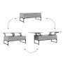 Mesa de centro madera ingeniería metal gris Sonoma 100x50x40 cm de , Mesas de centro - Ref: Foro24-845379, Precio: 77,03 €, D...