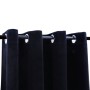 Blackout curtains with rings 2 pcs black velvet 140x225 cm by vidaXL, Curtains and curtains - Ref: Foro24-134489, Price: 41,8...