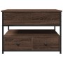 Oak brown metal engineered wood coffee table 70x50x50 cm by , Coffee table - Ref: Foro24-845385, Price: 93,18 €, Discount: %