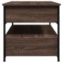 Mesa de centro madera ingeniería metal marrón roble 70x50x50 cm de , Mesas de centro - Ref: Foro24-845385, Precio: 93,05 €, D...