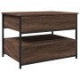 Mesa de centro madera ingeniería metal marrón roble 70x50x50 cm de , Mesas de centro - Ref: Foro24-845385, Precio: 93,05 €, D...