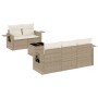 Garden sofa set with cushions 6 pieces beige synthetic rattan by , Garden sets - Ref: Foro24-3219897, Price: 512,62 €, Discou...