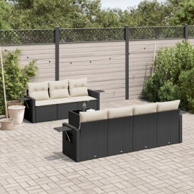 8-teiliges Gartensofa-Set und schwarze synthetische Rattankissen von , Gartensets - Ref: Foro24-3219925, Preis: 546,58 €, Rab...