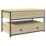 Mesa de centro madera ingeniería metal roble Sonoma 85x50x50 cm de , Mesas de centro - Ref: Foro24-845387, Precio: 97,99 €, D...