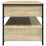 Mesa de centro madera ingeniería metal roble Sonoma 85x50x50 cm de , Mesas de centro - Ref: Foro24-845387, Precio: 97,99 €, D...