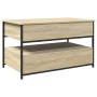 Mesa de centro madera ingeniería metal roble Sonoma 85x50x50 cm de , Mesas de centro - Ref: Foro24-845387, Precio: 97,99 €, D...