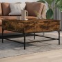 Engineered wood and metal smoke oak coffee table 80x80x45 cm by , Coffee table - Ref: Foro24-845403, Price: 78,46 €, Discount: %