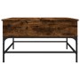 Mesa de centro madera ingeniería y metal roble humo 80x80x45 cm de , Mesas de centro - Ref: Foro24-845403, Precio: 78,46 €, D...