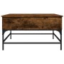 Mesa de centro madera ingeniería y metal roble humo 80x80x45 cm de , Mesas de centro - Ref: Foro24-845403, Precio: 78,46 €, D...