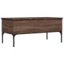 Mesa de centro madera ingeniería metal roble marrón 100x50x45cm de , Mesas de centro - Ref: Foro24-845415, Precio: 63,82 €, D...