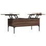 Mesa de centro madera ingeniería metal roble marrón 100x50x45cm de , Mesas de centro - Ref: Foro24-845415, Precio: 63,82 €, D...