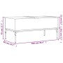 Mesa de centro madera ingeniería metal roble marrón 100x50x45cm de , Mesas de centro - Ref: Foro24-845415, Precio: 63,82 €, D...