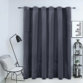 Blackout curtain with metal rings in anthracite velvet 290x245cm by vidaXL, Curtains and curtains - Ref: Foro24-134499, Price...