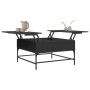 Mesa de centro madera de ingeniería y metal negro 80x80x45 cm de , Mesas de centro - Ref: Foro24-845401, Precio: 80,56 €, Des...