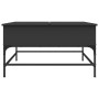 Mesa de centro madera de ingeniería y metal negro 80x80x45 cm de , Mesas de centro - Ref: Foro24-845401, Precio: 80,56 €, Des...