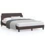 Bed frame with headboard in brown fabric 140x200 cm by , Beds and slatted bases - Ref: Foro24-373188, Price: 138,85 €, Discou...