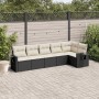 6-teiliges Gartensofa-Set und schwarze synthetische Rattankissen von , Gartensets - Ref: Foro24-3220185, Preis: 425,41 €, Rab...