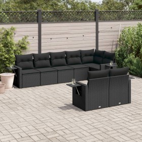 8-teiliges Gartensofa-Set und schwarze synthetische Rattankissen von , Gartensets - Ref: Foro24-3220414, Preis: 575,81 €, Rab...