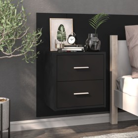 Black wall bedside table by vidaXL, Nightstands - Ref: Foro24-810991, Price: 57,40 €, Discount: %