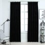 Cortinas opacas con ganchos 2 uds terciopelo negro 140x245 cm de vidaXL, Cortinas y visillos - Ref: Foro24-134494, Precio: 40...