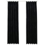 Blackout curtains with hooks 2 pcs black velvet 140x245 cm by vidaXL, Curtains and curtains - Ref: Foro24-134494, Price: 41,8...