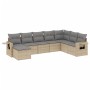 Gartensofa-Set mit beigen Kissen 8 Stück PE-Rattan von , Gartensets - Ref: Foro24-3220558, Preis: 535,46 €, Rabatt: %