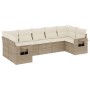 Set sofás de jardín 7 piezas y cojines ratán sintético beige de , Conjuntos de jardín - Ref: Foro24-3220587, Precio: 611,68 €...