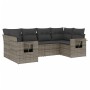 6-piece garden furniture set and gray synthetic rattan cushions by , Garden sets - Ref: Foro24-3220579, Price: 417,95 €, Disc...