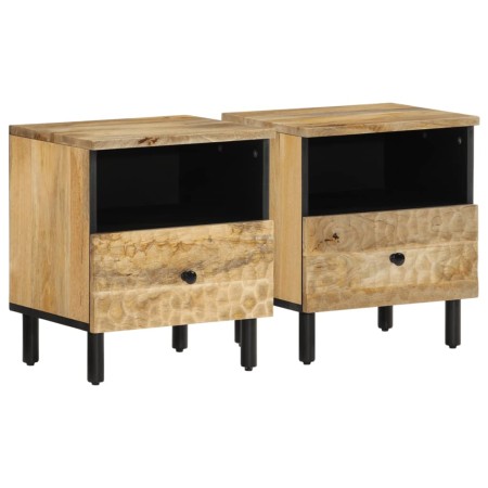 Mesitas de noche 2 uds madera maciza de mango 40x33x46 cm de , Mesitas de noche - Ref: Foro24-356898, Precio: 121,19 €, Descu...