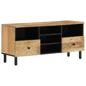 Solid mango wood TV cabinet 100x33x46 cm by , TV Furniture - Ref: Foro24-356909, Price: 128,90 €, Discount: %